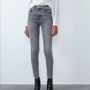 ZARA HIGH WAIST SKINNY JEAN IN LEAD